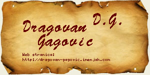 Dragovan Gagović vizit kartica